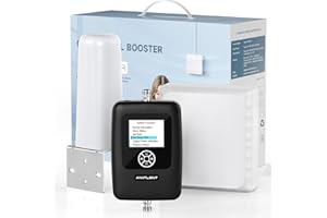 ANNTLENT LTE Verstärker Empfangsverstärker Handy mit Bildschirm Band 1/3/7/8/20 Unterstützt Alle Deutschen Betreiber Vodafone O2 | 4G 3G 2G GSM Repeater 70 dB Hohe Verstärkung Einstellbar