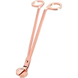 UIEEPGP Candle Wick Trimmer Cutter Stainless Steel, 7 Inch Oil Lamp Candle Accessories Trimmer Scissors Cutter (Rose gold)