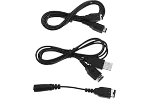 YINETTECH 3 szt. Kable GBA SP kompatybilne z Nintendo Game Boy Advance SP Zawiera kabel ładowarki USB i kabel łączący dla 2 graczy 3,5 mm przewód słuchawkowy
