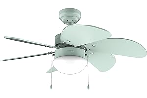 Cecotec - Ventilatore da Soffitto con luce EnergySilence Aero 3600 Vision Full Mint, 50W, Diametro 92 cm, 3 Velocità, 6 Lame Reversibili, Inverno-Estate, Utilizzo Facile, Interruttore a Catena