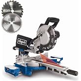 منشار ميتري Scheppach HM216 بقوة 2000 واط، شفرة منشار مقاس 216 مم، عرض قطع 34 سم مع ليزر متطور ومصباح LED، سريع