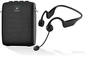 WinBridge Amplificador de Voz Micrófono Inalámbrico de Gancho para Oreja, Altavoz Portátil, Sistema PA Mini – Ideal para Profesores, Ejercicio Físico y Oratoria Pública