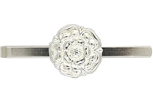 WILLIAM STURT FINE PEWTER Lancaster Rose Tie Clip, Handmade in Fine Pewter by William Sturt