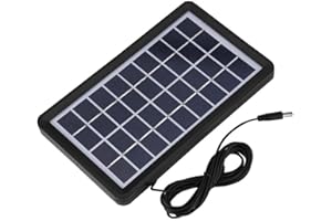 TONYSA Panel solar 9V 3W Tablero solar Impermeable 93% Transmisión de luz Celda solar de silicio, Banco portátil de energía solar para viajes, Senderismo, Camping, Playa Actividades al aire libre