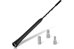 ‎URAQT URAQT Antenna Auto, Autoantenne 23 cm mit Verstärker Universal Auto Radio Antenne Dach kurz Kfz Dachantenne für AM FM Empfang Antenne Schwarz mit Verstärktem Empfang mit M4, M5, M6 Gewinde