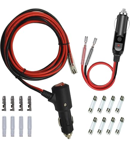 VOASTEK Allume-Cigare Double, Multiprise USB Rallonge Allume Cigare 12V-24V Adaptateur Chargeur