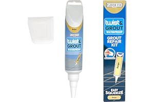 Twist & Grout Reviver De Floor-Fix Pro - Réparation Rapide Des Carreaux De Salle De Bain/Douche/Cuisine - Kit De Restauration De Carreaux Prémélangé, Durable Et Imperméable (Beige)