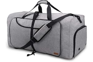 VS VOGSHOW Vogshow 120L Large Packable Travel Duffle Bag, Overnight Weekend Carry on Holdall Bag Foldable Sports Gym Bag with Shoe Compartment for Men Women