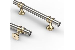 Coinkoly 10 pezzi Maniglie per Nichel&Oro Mobili da Cucina distanza foro 96 mm maniglia per porta armadio maniglia per armadio da cucina maniglia per camera da letto maniglia per casa CK-EU0004