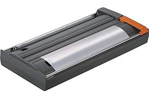 GEDOTEC Flores Ambia-Line Cortador de Hojas ZC7C0000 para Frischhaltefolien Folienspender Cocina Cajones - Cajón Plástico Oriongrau Mate - Acero Inoxidable 1 Unidad - Accesorio Utensilios