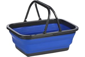 com-four® Cesta de Compras Plegable de Silicona - Caja de Transporte - Caja Plegable - Cesta de Camping la selección de Colores varía (Altura: 15 cm - 1 Pieza)