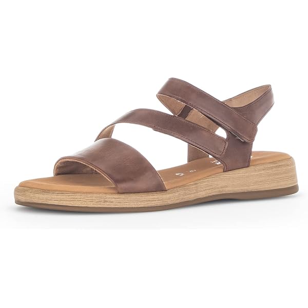 Sandales De Marche GABOR Rollingsoft Sensitive 66.815.50 Pour Femme - Cuir, Semelle Légère Flexible, Talon 3 Cm - Confort Optimal Pour La Ville, Les Voyages