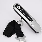 Themisto TH-WS11 Digital Luggage Scale with Target Value Setting (50kg), Silver