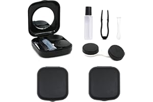 LAEEYIN Étui pour lentilles de Contact 2 pièces, étui de Voyage pour lentilles de Contact avec Miroir, étui pour lentilles de Contact de Voyage étanche pour la Maison et Les Voyages