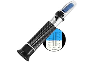V·RESOURCING Seawater Salinity Refractometer, Automatic Temperature Compensation Sea Water Salinity Measurer for Aquarium,Hydrometer,0-100ppt & 1.000-1.070 Salinity Specific Gravity