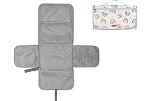 HAMUR HOME Rainbow Diaper Bag with Portable Changing Mat, Organizer & Cosmetic Bag - Waterproof, Washable, OEKO-TEX Material - 3in1 Small Diaper Bag for Moms