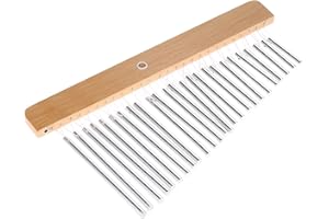 Fesjoy Carillon éolien 25 tons - Bar - Carillon à percussion - 25 bars - Instrument de musique à percussion simple - Argenté