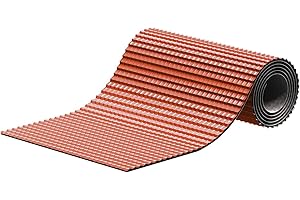 SAREI HAUS- UND DACHTECHNIK Sarei Kaminanschlussband ziegel-rot, Wandanschlussband, 300 mm x 5m, selbstklebend, Dach, Kamin, Wand, Schornstein, Alu-Flex, formfähig, für dichte Anschlüsse