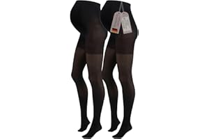 Herzmutter Umstandsstrumpfhose 50DEN OekoTex100 Halb-Transparent - Matt-Soft Schwangerschaftsstrumpfhose - Beige-Schwarz - 1800