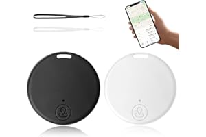 ATSHLD Localizzatore GPS Bluetooth 5.2 per Chiavi, Borse, Portafogli, Animali, Valigie – Tracker GPS Smart Compatibile con iOS e Android, Allarme Sonoro, Ricerca Bidirezionale, 2 Pezzi, Distanza fino a 15m