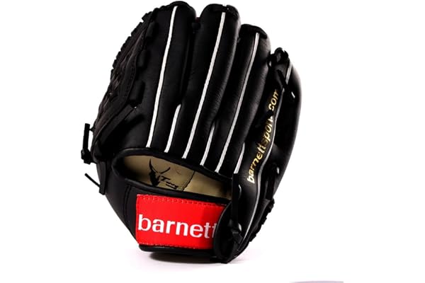 BARNETT JL-95 Gant de Baseball Initiation PU Infield 9,5, pour gaucher RH, Noir