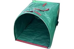 QJIRZB 200L Dustpan Type Large Garden Leaf Bag - Lightweight Reusable Leaf Collector, Heavy Duty Lawn Waste Bag for Leaves, Pool Debris, Yard Cleanup