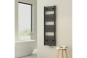 Heilmetz Scaldasalviette bagno, scaldasalviette a radiatore 120 x 40 cm termoarredo bagno (Antracite)