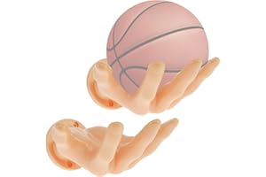 KTCINA Ballhalter Hand Ultra Sicher Stabil 15 * 21,5 cm mit 4 Schrauben 4 Nägel Einzigartig Ballhalterung Wand Hand Kreativ Praktisch Wandmontage Ballhalter Wand Hand für Ball Schlüssel Kopfhör Seife