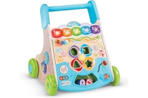 VTech - Super Trotteur Nature Interactif, Trotteur Bébé 2 en 1 Partiellement en Bois, Tableau d'Activités Interactif, Apprentissage de la Marche, Cadeau Bébé Dès 9 Mois - Contenu en Français