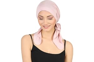 DERESINA HEADWEAR Deresina wiązana bandana na wypadanie włosów, chemiczne nakrycie głowy z bawełny i bambusa dla pacjentów chorych na raka