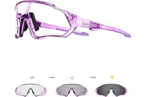 KAPVOE Gafas de Ciclismo Fotocromáticas con TR90 Gafas de Sol Deportivas Mujeres Hombres Running Transparente MTB Accesorios de Bicicleta K9408