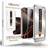 Fixmaster iPhone 15 Plus - 16 Plus Uyumlu Ultra Clear HD Temperli Cam, Easy Fix Kolay Kurulum Serisi Y&uuml;ksek Kaliteli Ekran Ko