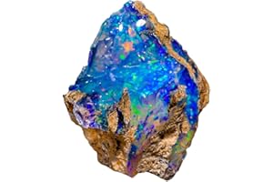 LARA GEMS STONES AND JEWELLERS 04.55Cts 100% A+ Natural Ethiopian Welo Opal Rough Stone, October Birthstone, Jewelry Making Gemstone, Ultra Fire Striking Opal, Size-08X14X06MM
