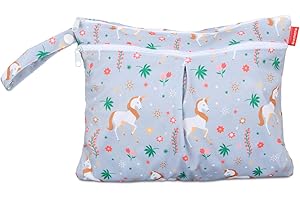 Damero Wet Bag Pannolini Lavabili, Borsa per Pannolini Riutilizzabile, Bag Pannolino per Pannolini per Bambini, Vestiti Sporchi e Altro