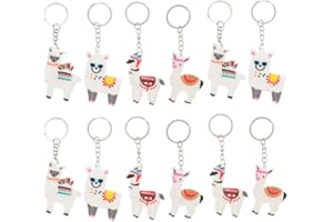 Amosfun 12 Stücke Alpaka Schlüsselanhänger Dekorative Tier Anhänger Schlüsselanhänger Hängen Schlüsselanhänger Charms Dekorationen für Tasche Handtasche Rucksack