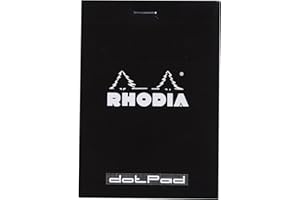 ‎RHODIA Rhodia 18558C - Notizblock / Schreibblock geheftet dotPad No.18 DIN A4 21x29,7cm, 80 Blätter Dot-Lineatur 80g, abtrennbar und mikroperforiert, mit Kartonrücken, Orange, 1 Stück