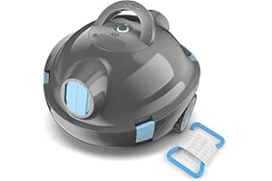 MEDOXA Poolroboter, kabelloser Poolsauger, Dunkelgrau Y10 Schnurloser Roboter-Poolreiniger, automatischer, leistungsstarker Poolsauger, 90 Minuten Laufzeit, selbstparkend, ideal für Flache