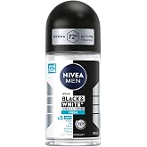 NIVEA MEN Erkek Roll On Deodorant Black&White Invisible Fresh 50 ml,72 Saat Anti-perspirant Terleme ve Ter Kokusuna Karşı Kor