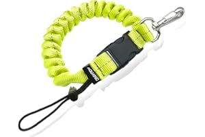 nitescuba Scuba Diving Spring Clip Lanyard, Thick Stainless Steel Spring Coiled Anti-Lost Lanyard with Quick Release Buckle for Underwater Cameras,Dive flash Lights