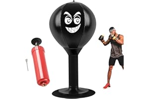 STFALI Punchingball - Mesa de punchingball con Plumas, Ventosa para aliviar el estrés para Chef, colegas, Amigos, 18 x 17,5 x 37 cm