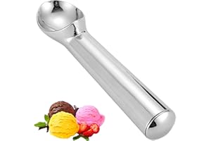 KWQINX Ice Cream Scoop, Non-Stick Anti-Freeze one-Piece Aluminum Scoop, Heavy-Duty and Durable Design, Strong and Durable Easy to Clean, Suitable for ice Cream, Mashed Potatoes, Sorbet, Meatballs (Ferrous)