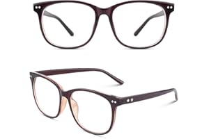 CGID CN81 Fake Glasses Women Men Large Oversized Clear Lens Horn Rimmed Glasses 100% UV400 Protection