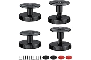 0XBIT Furniture Feet, 4 Packs Carbon Steel Adjustable Feet, 27-40 mm Sofa Feet Height Adjustable, Drilled or Self-Adhesive, Suitable for Tables, Cabinets and Sofas