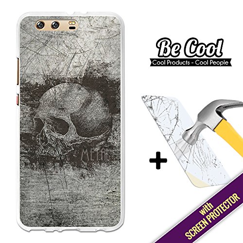 Becool® - Flexible Gel Schutzhülle für Huawei P10 Plus, TPU Hülle aus bestem Silikon gefertigt, die dank unserem exklusivem Design sich einwandfrei an Ihr Smartphone anpasst und optimalen Schutz gewährleistet. Metalrock + [Schutzglas für das Display aus Premium 9H Hartglas, ultraresistent gegen Kratzer und Stöße]