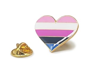 NumeroPhi Pin Corazón LGBT Pride Bandera Arcoíris | Broche LGBTIQ+ Rainbow Pins Heart Gay Lesbiana Asexual Trans