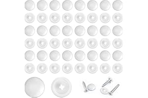 NUMLOT Tappi a Vite Rotondi Coprivite in Plastica, 50 Pezzi Con Incasso a Croce, Cappucci Protettivi Universali per Mobili, Dadi Decorativi