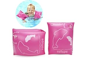 ALIXINDSSM ALIXIN-Anneaux gonflables de brassards de Natation de Flotteur,Bandes flottantes d'ailes d'ailes de Bras,Manches de Flotteur Anneaux de Natation.(Enfants de 0 à 4 Ans, Rose)