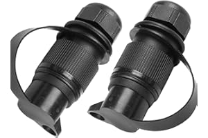 ETUKER 2x3 Pin Trailer Plug,3 Pin Tractor Plug Connectors with Flat Terminals for Agricultural Machinery