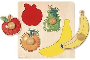 GOULA Jumbo Spiele D54000 4 części drewniane puzzle - owoce, 4 części