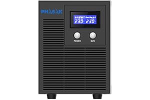 Phasak PH 7621 - Sistema de alimentación ininterrumpida (2160 VA, LCD, USB, RJ45)